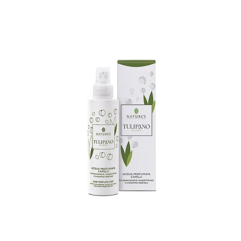 NATURE'S Tulipano Bianco Acqua Profumata per Capelli 100 ml con cheratina vegetatale