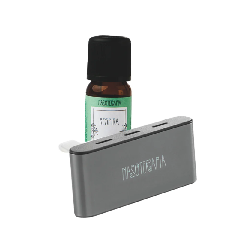 Nasoterapia Diffusore per Auto Respira Con oli essenziali di Menta e Eucalipto