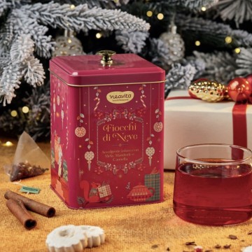Neavita Infuso Fiocchi di Neve 15 Filtroscrigno in Biscottiera Natalizia edizione limitata 2