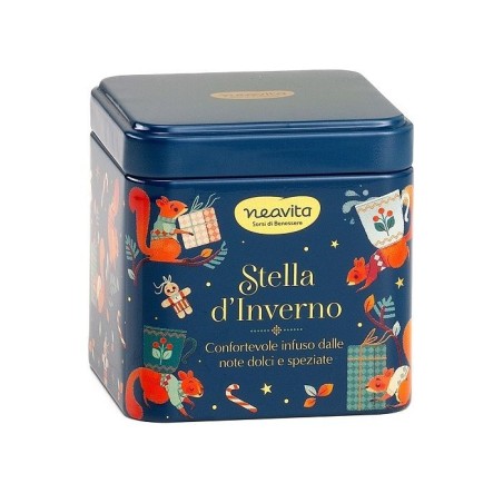 Neavita Infuso 5 Filtroscrigno Stella d'Inverno in barattolino Blu di Natale
