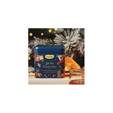 Neavita Infuso 5 Filtroscrigno Stella d'Inverno in barattolino Blu di Natale