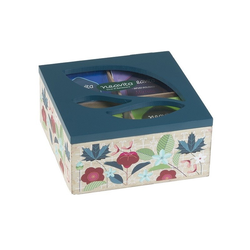 Neavita Tisane Collection 20 Infusi e Tisane Miste Bio in Cofanetto legno Verde