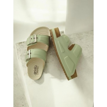 Gelatto Woodstock Altea Ciabatte Donna Colore Verde Timo Misura 37-38 2