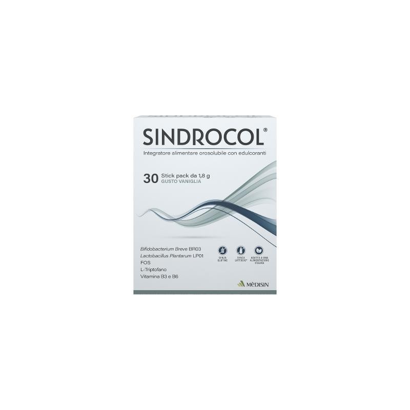 Sindrocol 30 Stick pack gusto Vaniglia con Lactobacillus