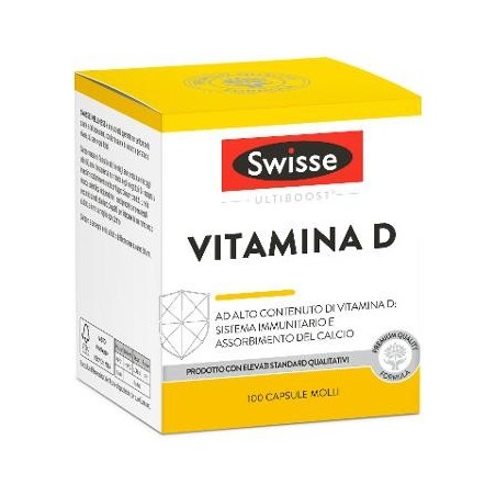Swisse Vitamina D3 100 Capsule- Integratore per il sistema immunitario