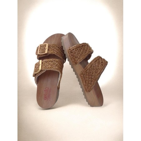 Gelatto Ciabatte Donna Estive Woodstock Futura Colore Caffè  Misura 39-40