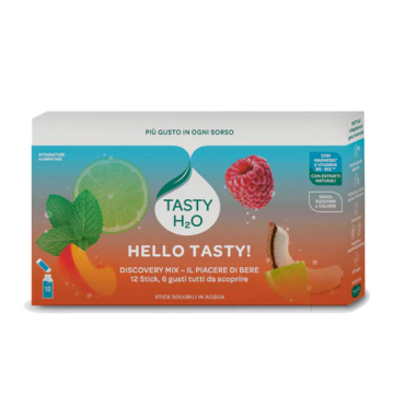 Hello Tasty H2O Discovery Mix 12 Stick, 6 Gusti Misti tutti da scoprire