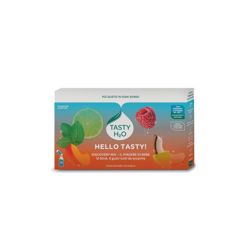 Hello Tasty H2O Discovery Mix 12 Stick, 6 Gusti Misti tutti da scoprire