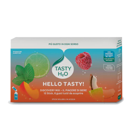 Hello Tasty H2O Discovery Mix 12 Stick, 6 Gusti Misti tutti da scoprire