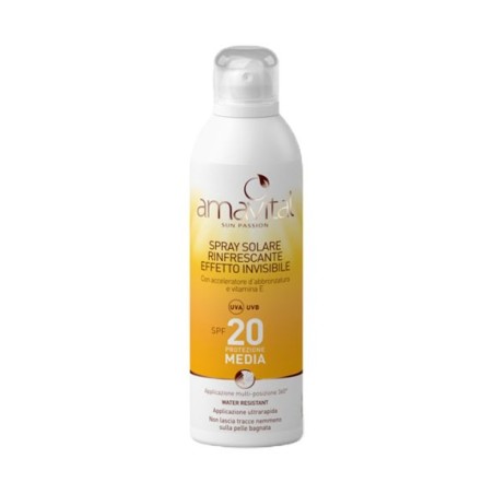 Amavital spray solare spf 20 per viso, corpo, capelli e cuoio capelluto