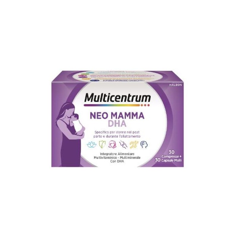 Multicentrum Neo Mamma DHA 30 Compresse+30 Capsule Molli integratore alimentare