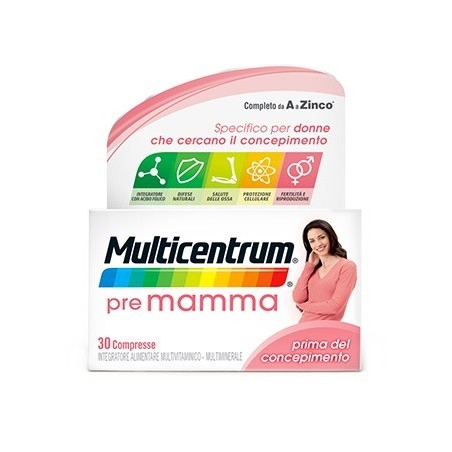 Multicentrum Pre Mamma 30 compresse-Completo da A a Zinco