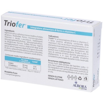 Triofer 30 Compresse integratore di Ferro e Vitamina C 2