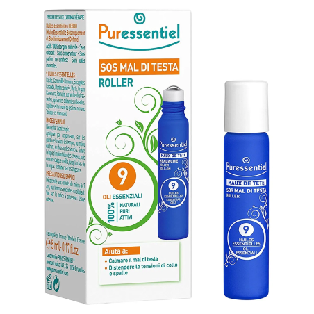 Puressentiel SOS Roller Mal di Testa 5 ml- sollievo immediato