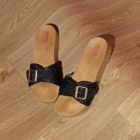 Gelatto Woodstock Sandalo Donna Futura Colore Nero Misura 35-36