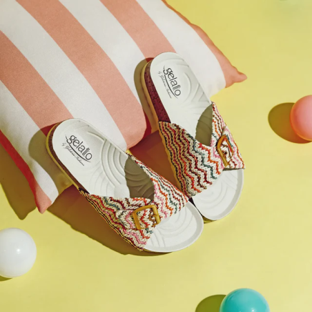 Gelatto Woodstock City Ciabatte Donna Multicolor Misura 35-36