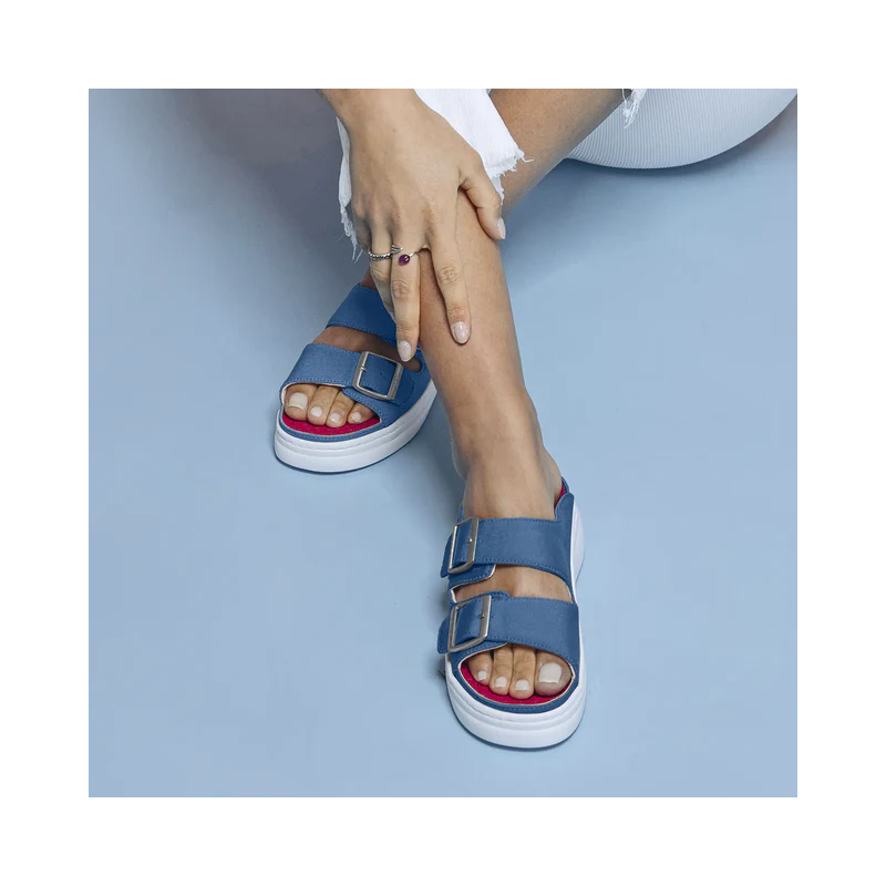 Gelatto Ciabatte Donna Estive Anatomiche Baci da Rimini Colore BLU Misura 36