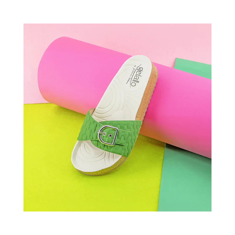 Gelatto Ciabatte Estiva Donna Anatomica Woodstock Positano Colore Smeraldo Misura 39-40