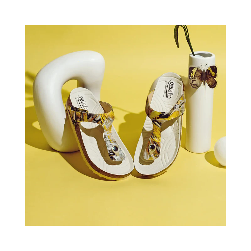 Gelatto Woodstock City 3 Ciabatte Donna Anatomiche Girasole Misura 39-40