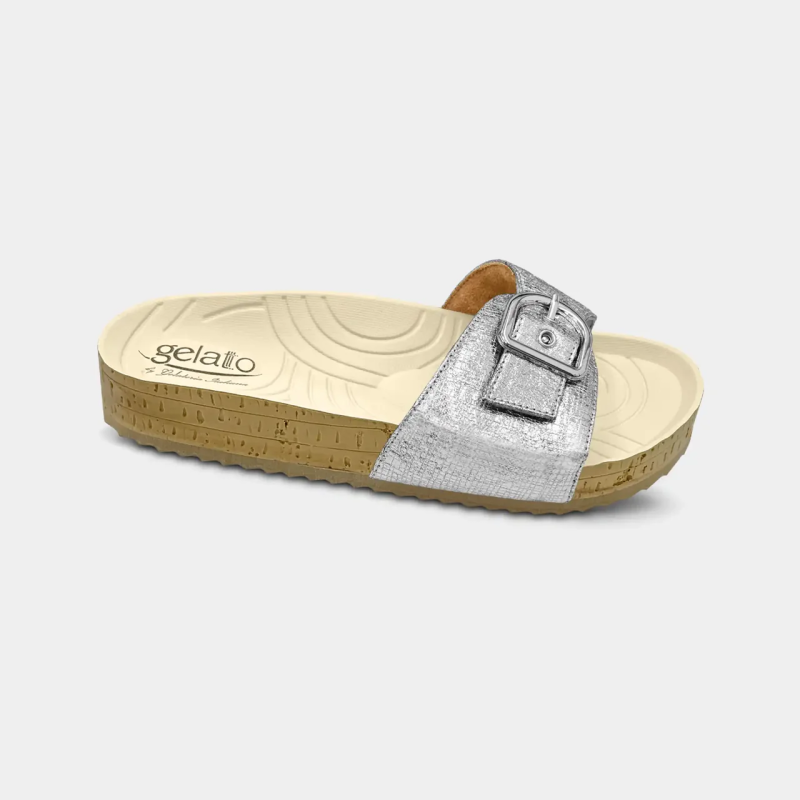 Gelatto Woodstock Ciabattae Donna Colore Silver Misura 39-40